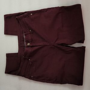 Maurices jeggings in burgundy